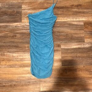 Princess Polly Vibrant Blue One-Shoulder Dress